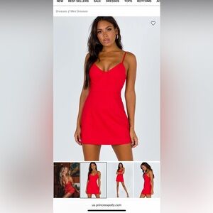 Princess Polly Novella Red Mini Dress
